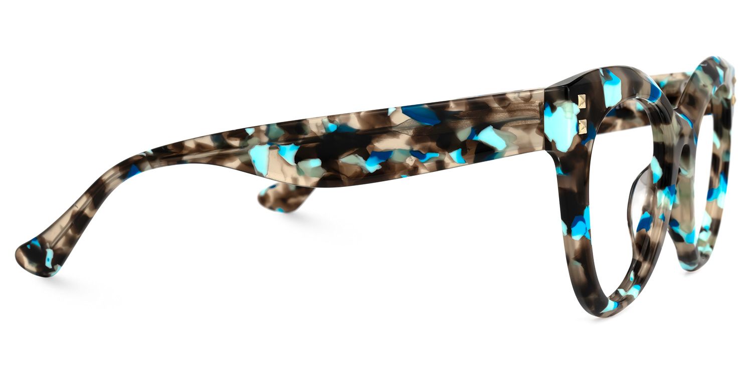 Abdiel - Round Blue/Tortoise Eyeglasses | Vooglam 4