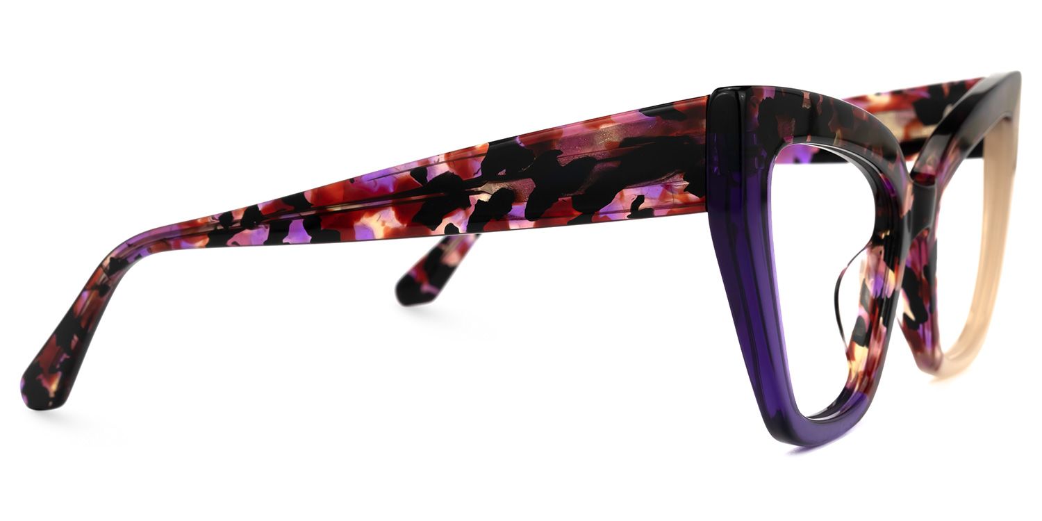 Abby - Cat Eye Purple/Tortoise Eyeglasses | Vooglam 4
