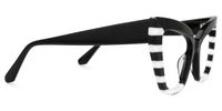 Abby - Cat Eye Black/White Eyeglasses | Vooglam