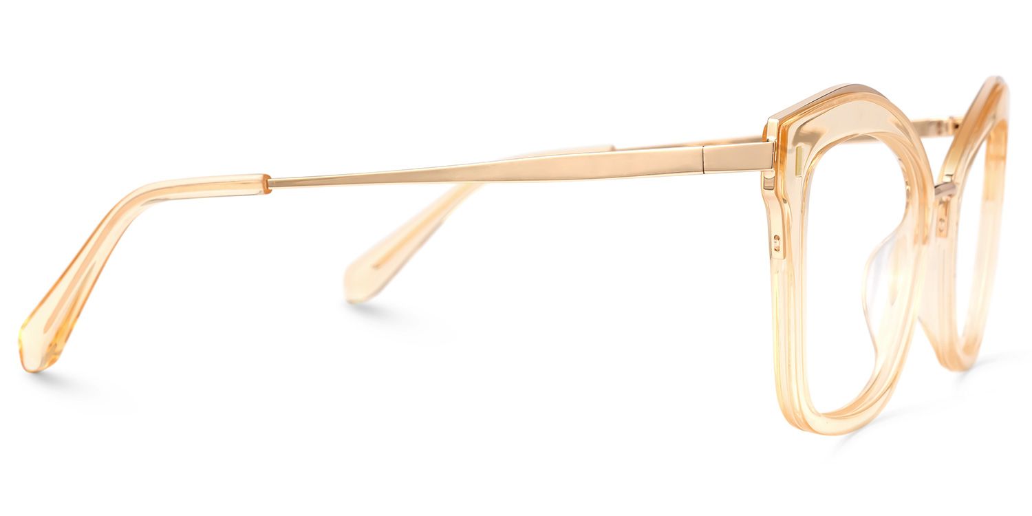 Abbey - Butterfly Champagne Eyeglasses | Vooglam 4
