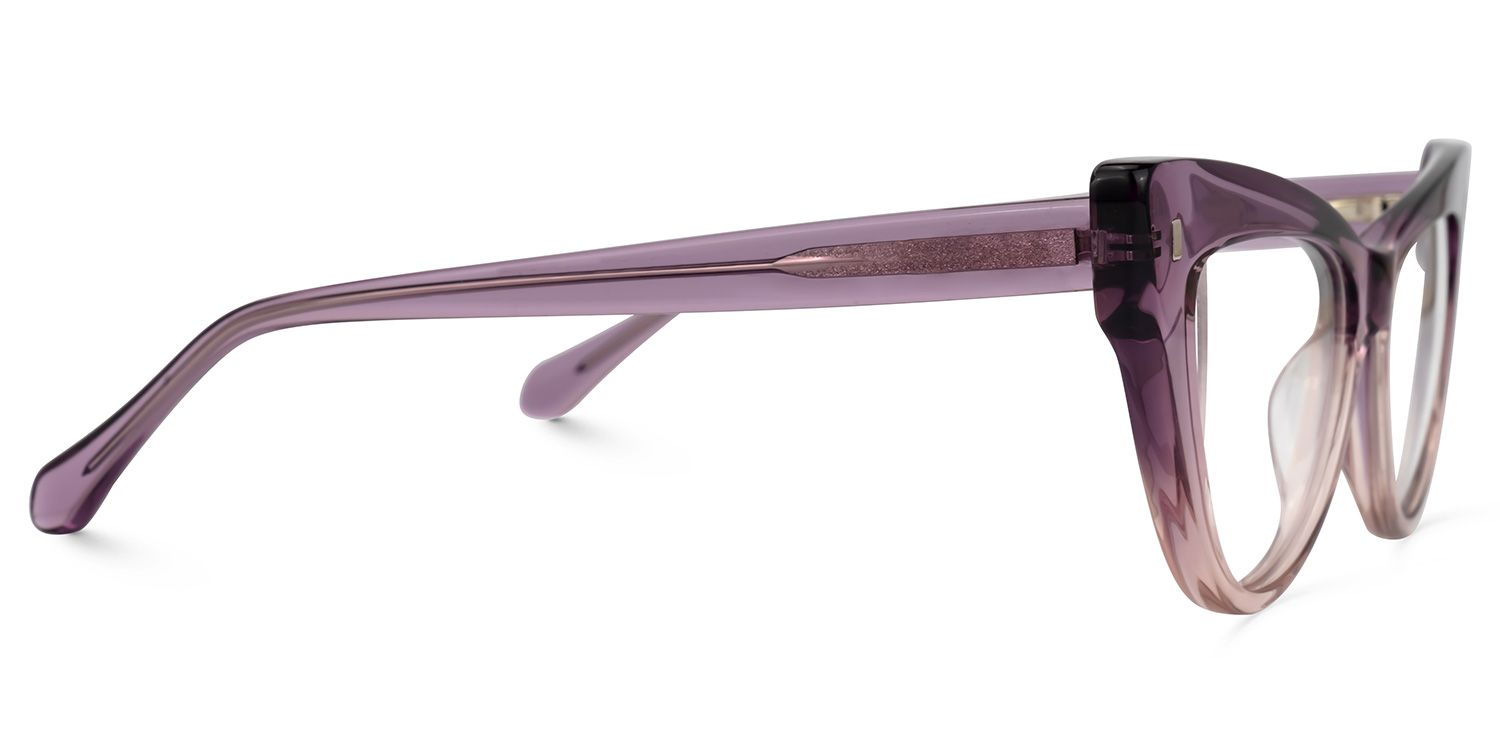 Abelina - Cat Eye Purple Eyeglasses | Vooglam 4