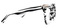 Berton - Square Black/White Eyeglasses | Vooglam