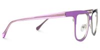 Abrina - Square Purple Two-tone Eyeglasses | Vooglam 