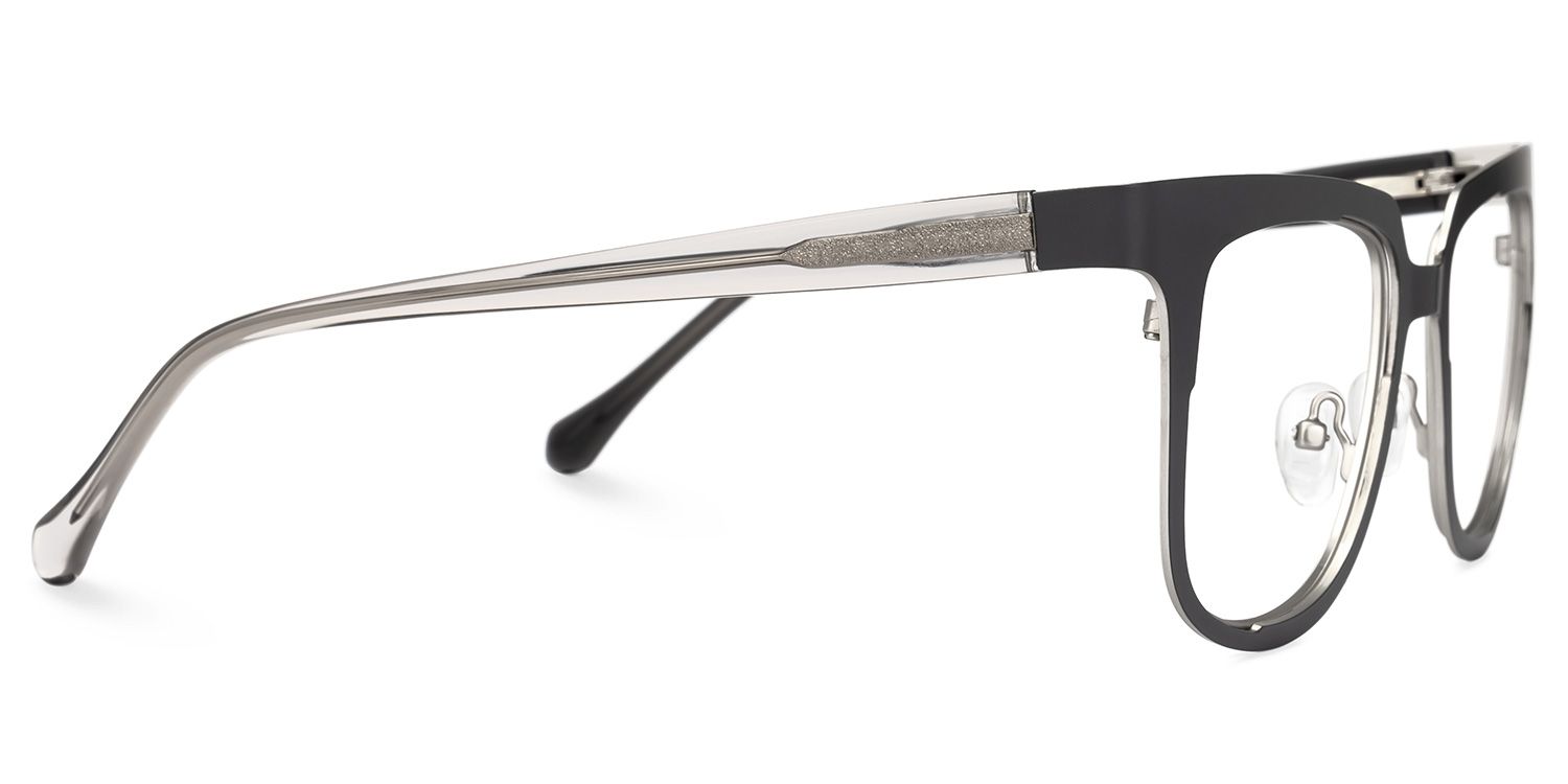 Abrina - Square Black Two-tone Eyeglasses | Vooglam 4