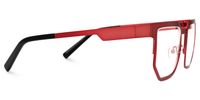 Resa - Eclectic Red Rectangle Designer Glasses | Vooglam 