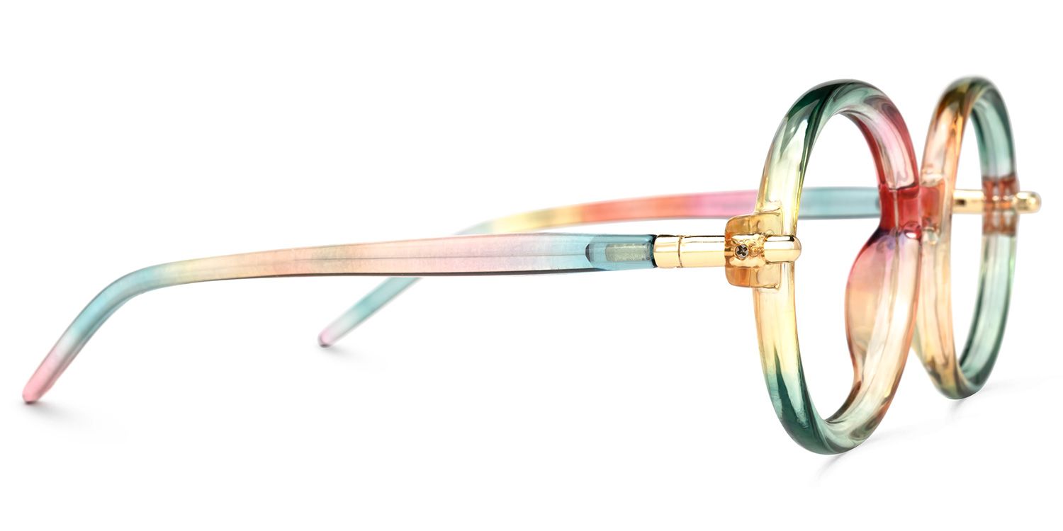Acadia - Round Multicolor Eyeglasses | Vooglam 4