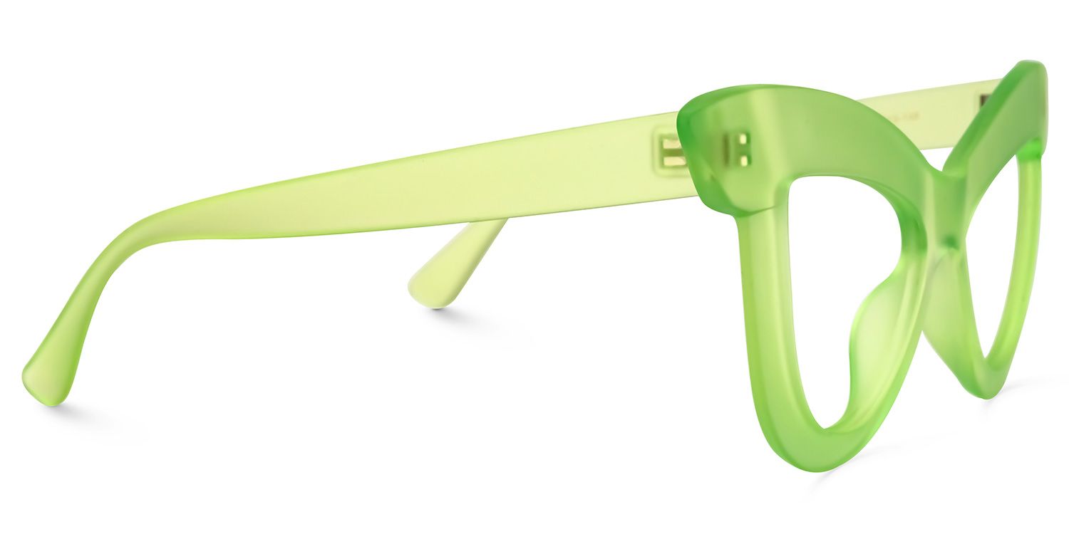 Cat Eye Light/Green Eyeglasses | Vooglam.com 4