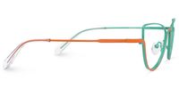 Acco - Cat Eye Orange/Green Eyeglasses | Vooglam 