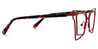 Achava - Geometric Red Eyeglasses | Vooglam 