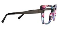 Abeni - Square Purple/Floral Eyeglasses | Vooglam