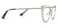 Adah - Cat Eye Silver Eyeglasses | Vooglam 