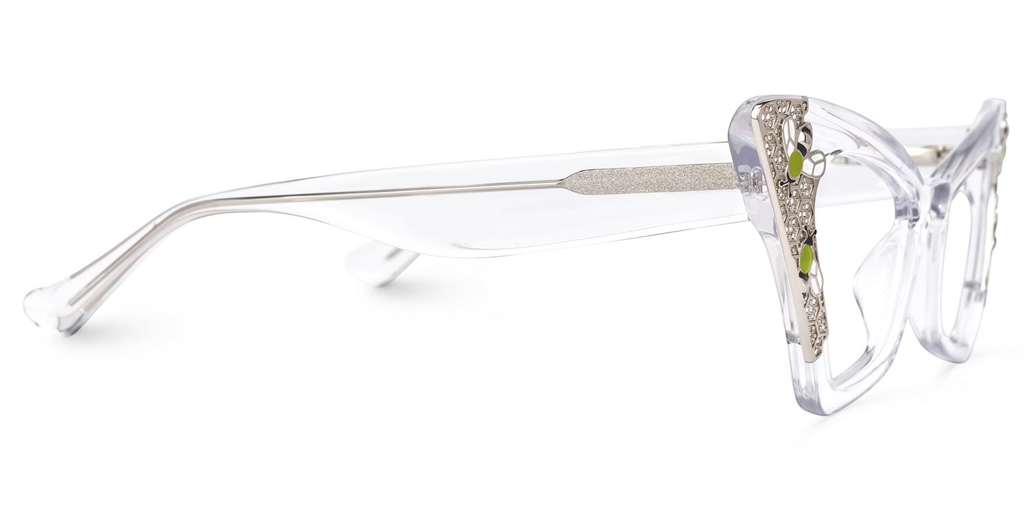 Adalet - Cat Eye Crystal Eyeglasses | Vooglam 4