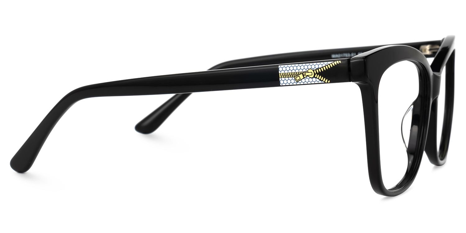 Alfven - Bold Black Glasses Butterfly Shaped by Vooglam - Product View 4
