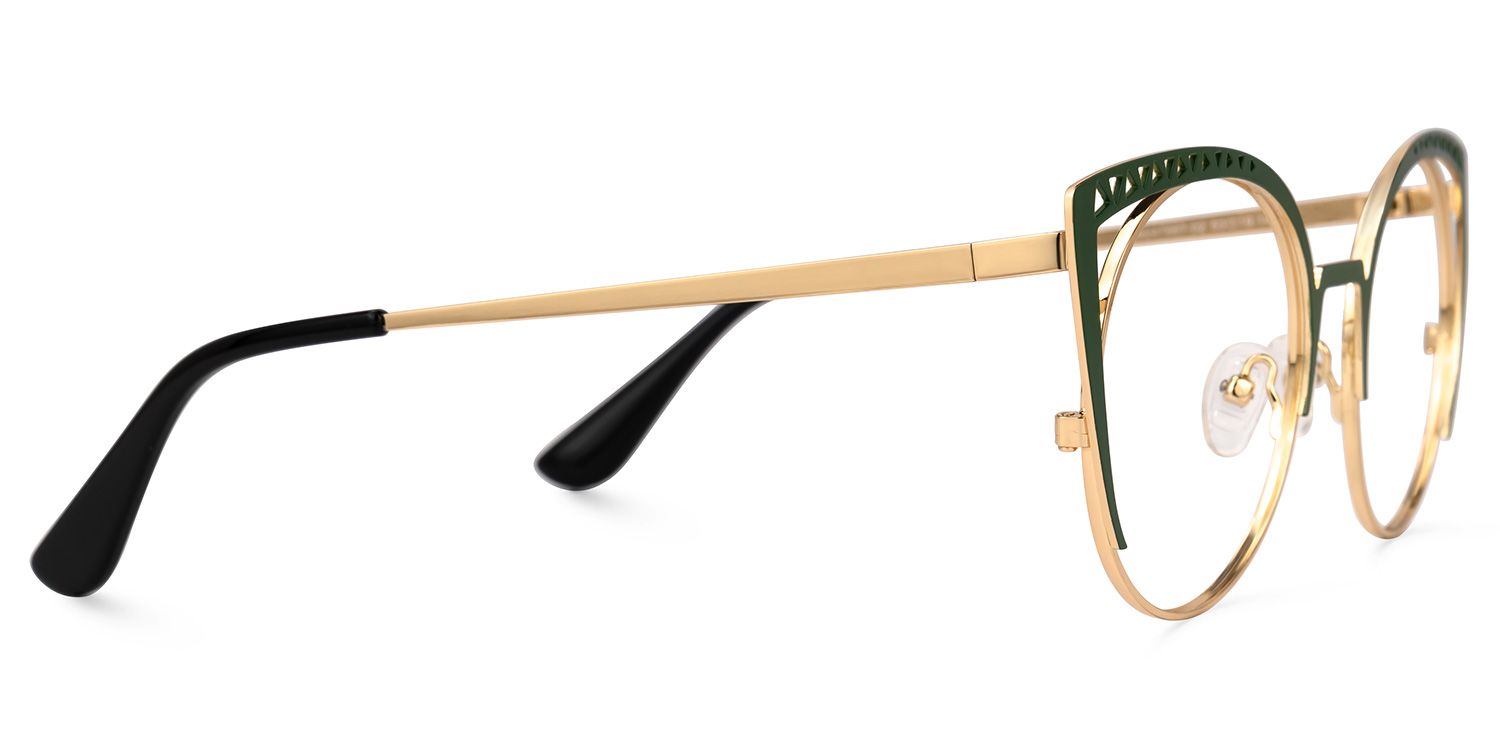 Adamina - Cat Eye Green Eyeglasses | Vooglam 4
