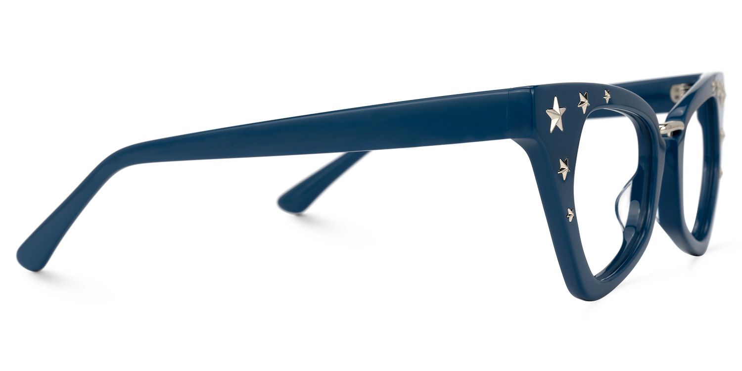Adamma - Cat Eye Blue Eyeglasses | Vooglam 4