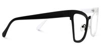 Adan - Cat Eye Black/White Two-tone Eyeglasses | Vooglam 