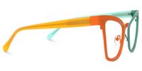 Adan - Cat Eye Orange/Green Two-tone Eyeglasses | Vooglam 