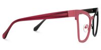 Adan - Cat Eye Red/Black Two-tone Eyeglasses | Vooglam 