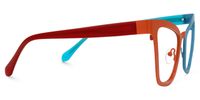 Adan - Cat Eye Orange/Blue Two-tone Eyeglasses | Vooglam 
