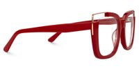 Adana - Rectangle Red Eyeglasses | Vooglam 