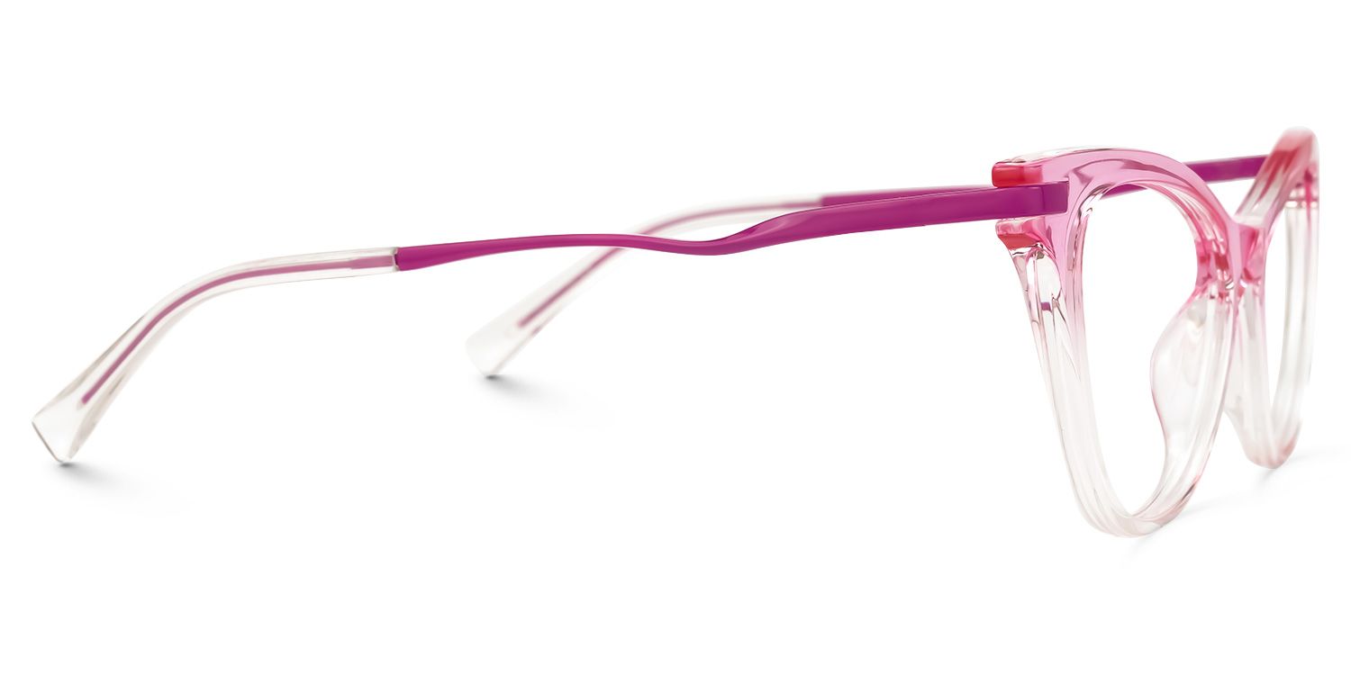 Abhinav - Cat Eye Pink Eyeglasses | Vooglam