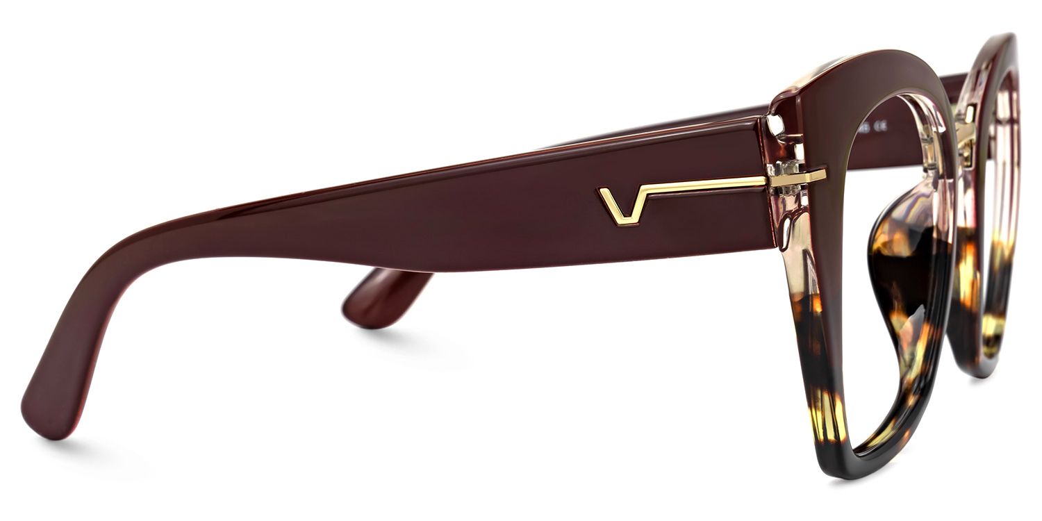 Paulina - Square Wine/Red Eyeglasses │Vooglam 4
