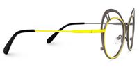 Abiyram - Cat Eye Grey/Yellow Eyeglasses | Vooglam 