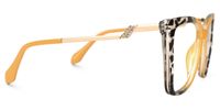Adebola - Square Yellow/Tortoise Eyeglasses | Vooglam 