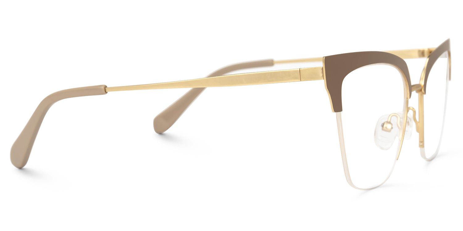 Adelheid - Browline Brown Eyeglasses | Vooglam 4