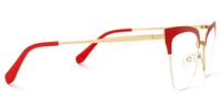 Adelheid - Browline Red Eyeglasses | Vooglam 