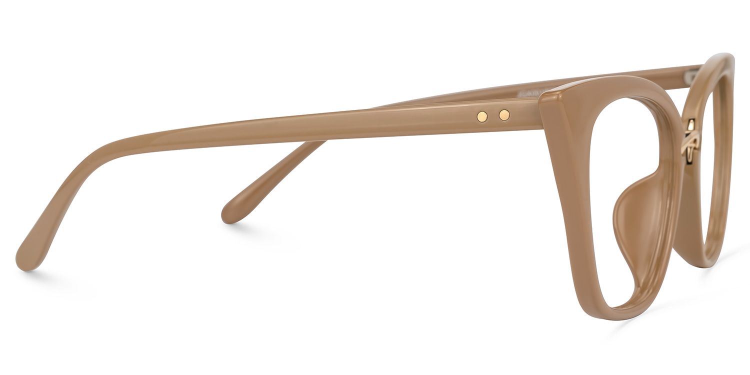 Tacita - Cat Eye Brown Eyeglasses | Vooglam 4