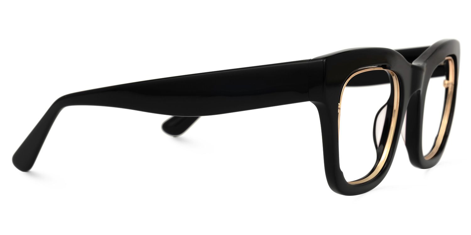 Adeben - Rectangle Black Eyeglasses product detail 4