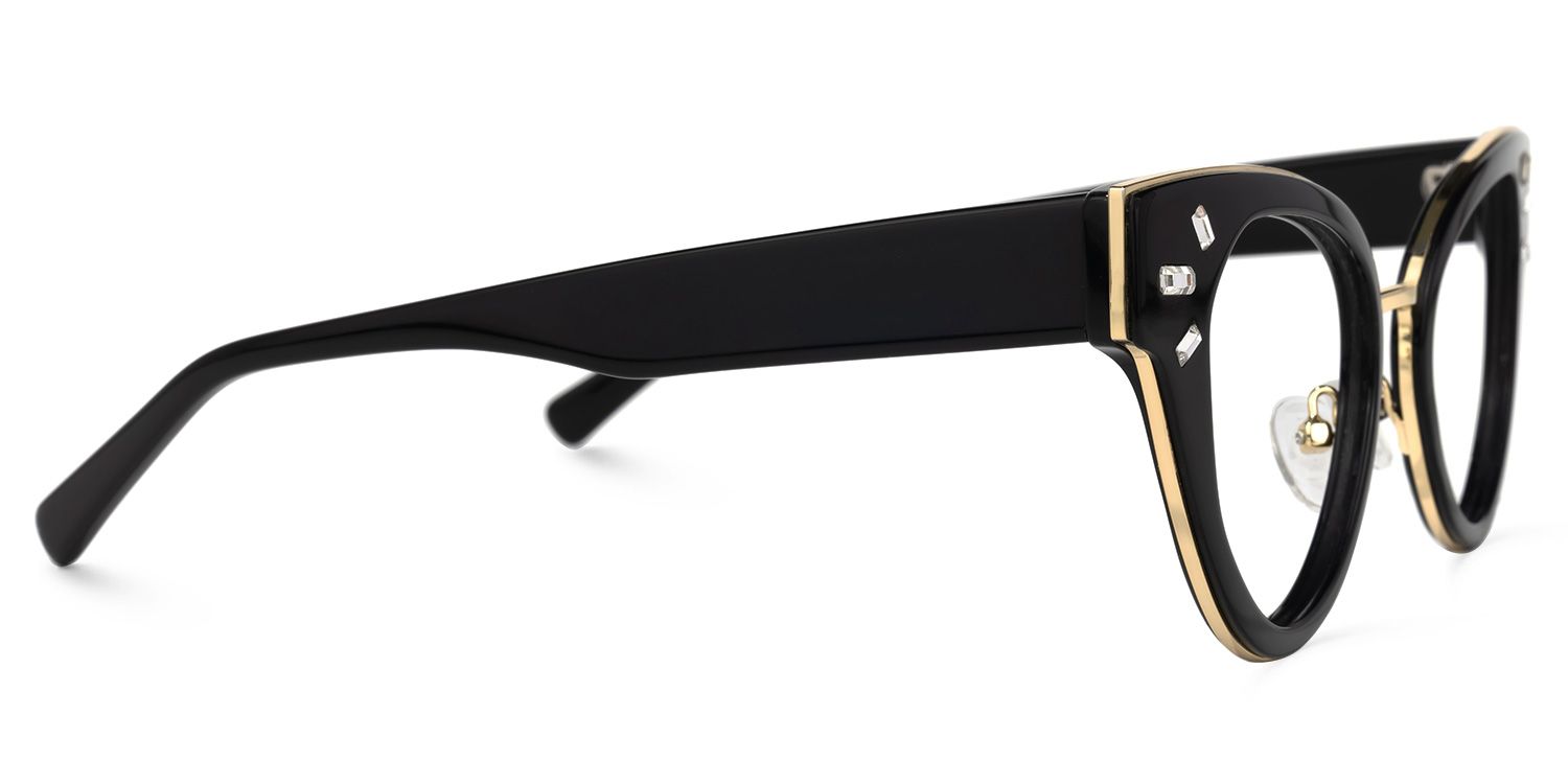 Alicea - Cat Eye Black Eyeglasses | Vooglam 4