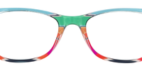Flexible Rectangle Green Eyeglasses 