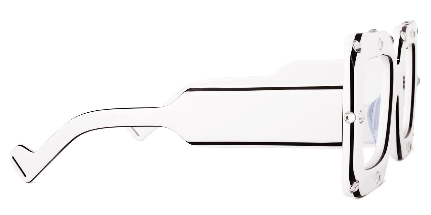 Square White Eyeglasses | Vooglam.com 4