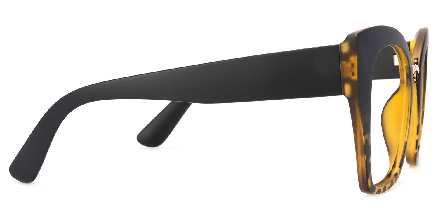 Cat Eye Gold/Tortoise Eyeglasses by Vooglam.com - Product View 4