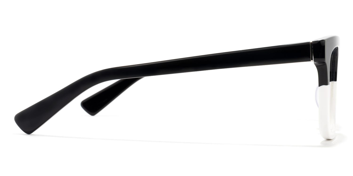 Chic Rectangle Black/White Eyeglasses│Vooglam Optical Glasses 4