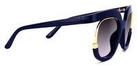 Round Dark/Blue Sunglasses | Vooglam.com 