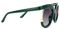 Round Dark/Green Sunglasses | Vooglam.com 