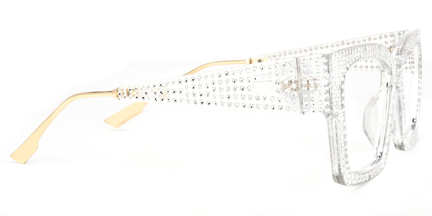 Rectangle Crystal Eyeglasses | Vooglam.com 7