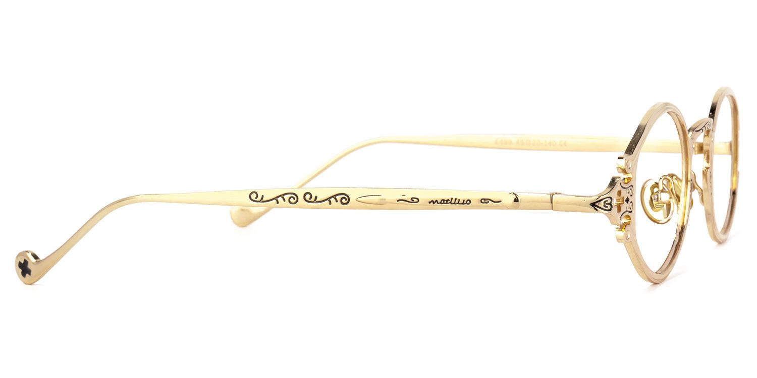 Oval Gold Eyeglasses | Vooglam.com 7