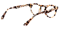 Chic Round Black/Tortoise Eyeglasses│Vooglam Optical Glasses Side View