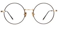 Clara Round Black/gold Eyeglasses Front View