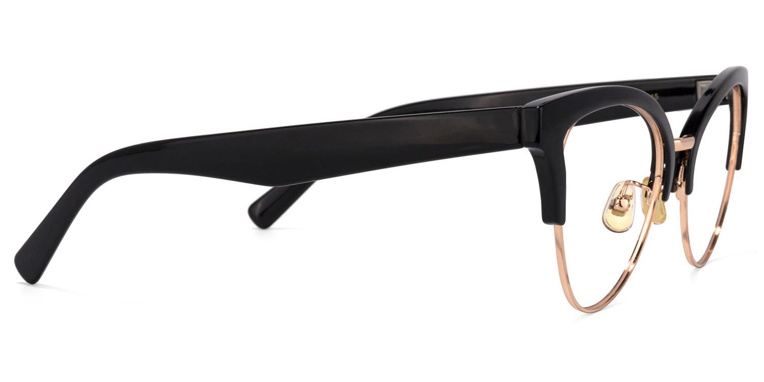 Browline Black Eyeglasses │Vooglam Optical Glasses 4
