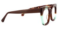 Terrie - Square Brown Eyeglasses | Vooglam 