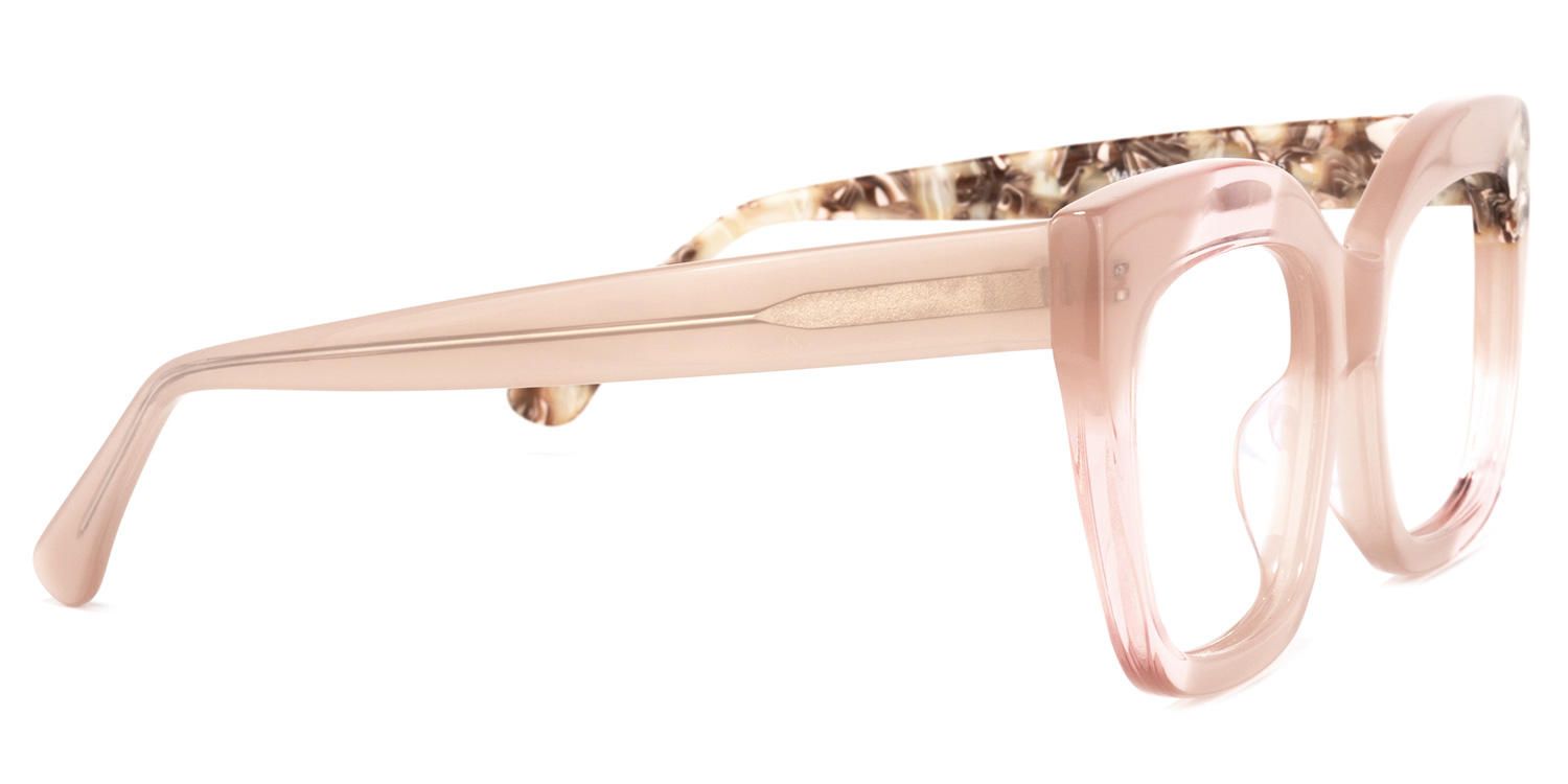 Terrie - Square Pink Eyeglasses | Vooglam 4