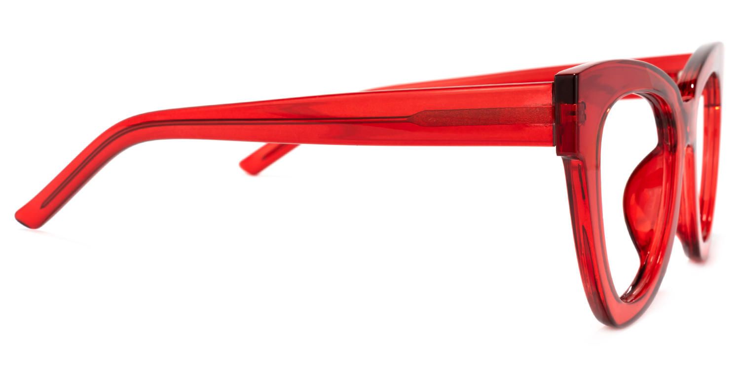 Judith - Butterfly Bold Red Prescription Glasses | Vooglam 4