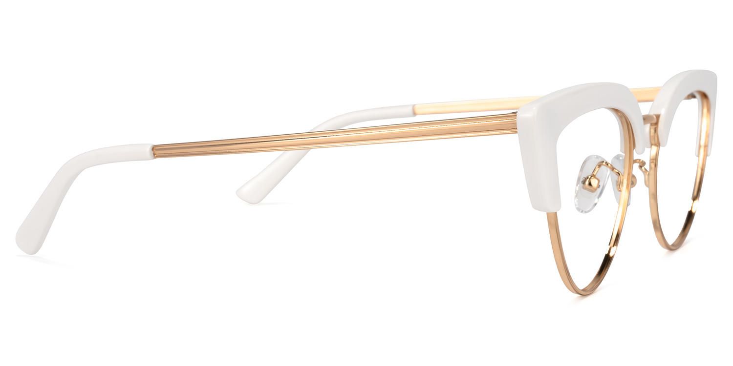 Faith - Cat Eye White Eyeglasses │ Vooglam 4