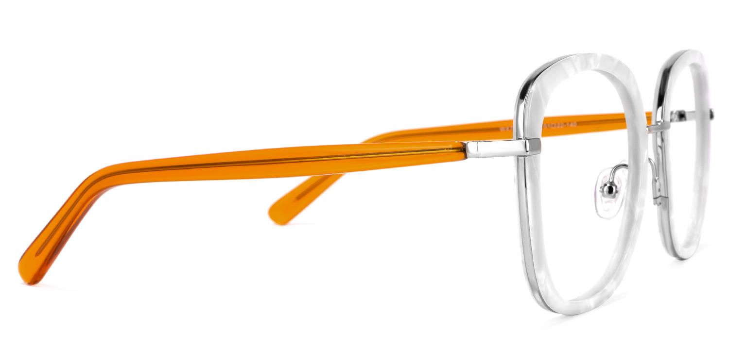 Square White Eyeglasses | Vooglam.com 4