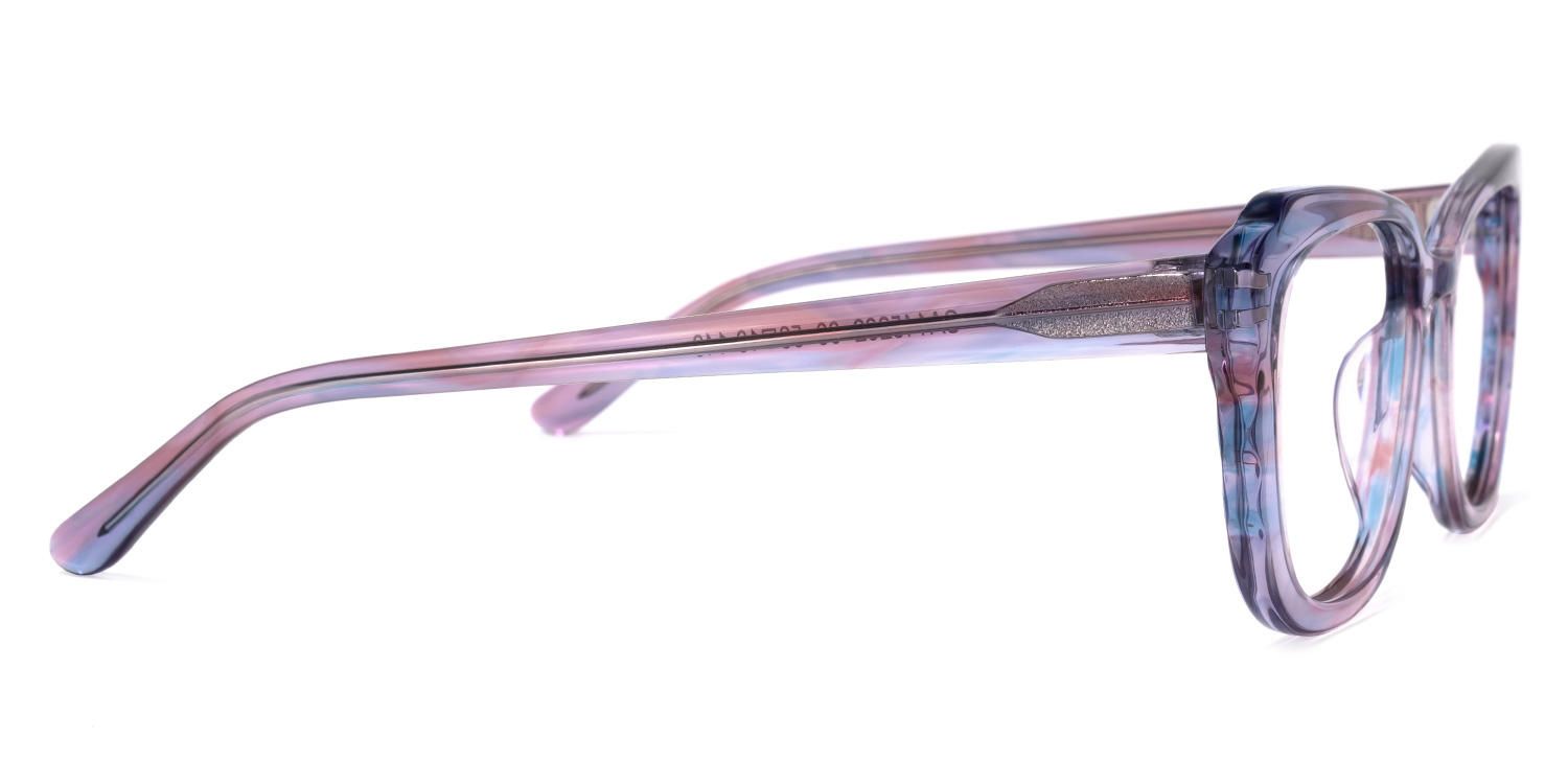 Cathi - Rectangle Purple Eyeglasses product detail 4